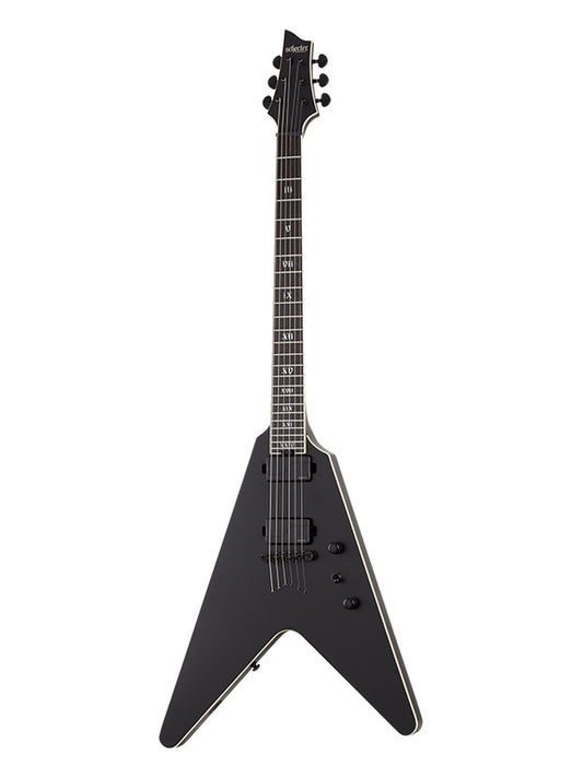 Schecter V-1 SLS Elite Evil Twin - Satin Black