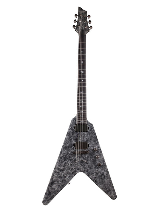 Schecter Juan of the Dead V-1 chevalet fixe - Satin Black Reign