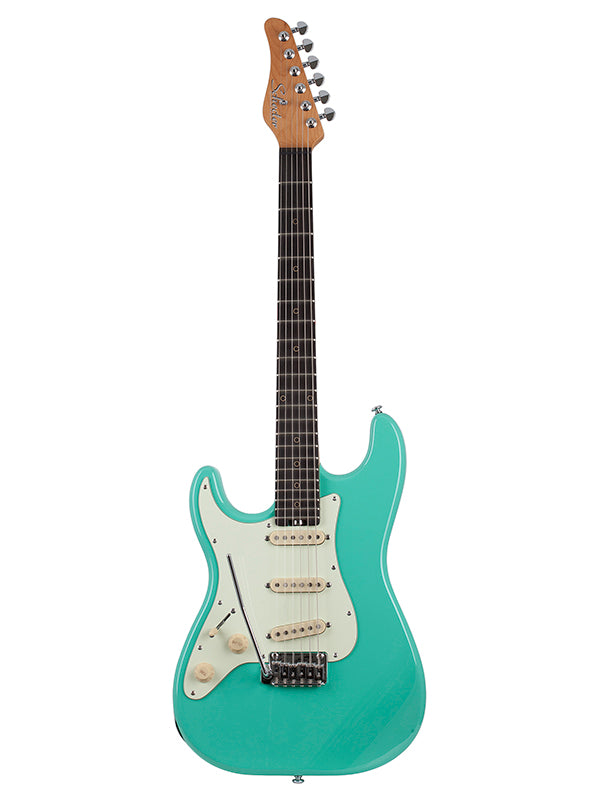 Schecter Nick Johnston Signature, micros SSS, gaucher - Atomic Green