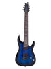 Schecter Omen Elite 7 MS See Thru Blue Burst