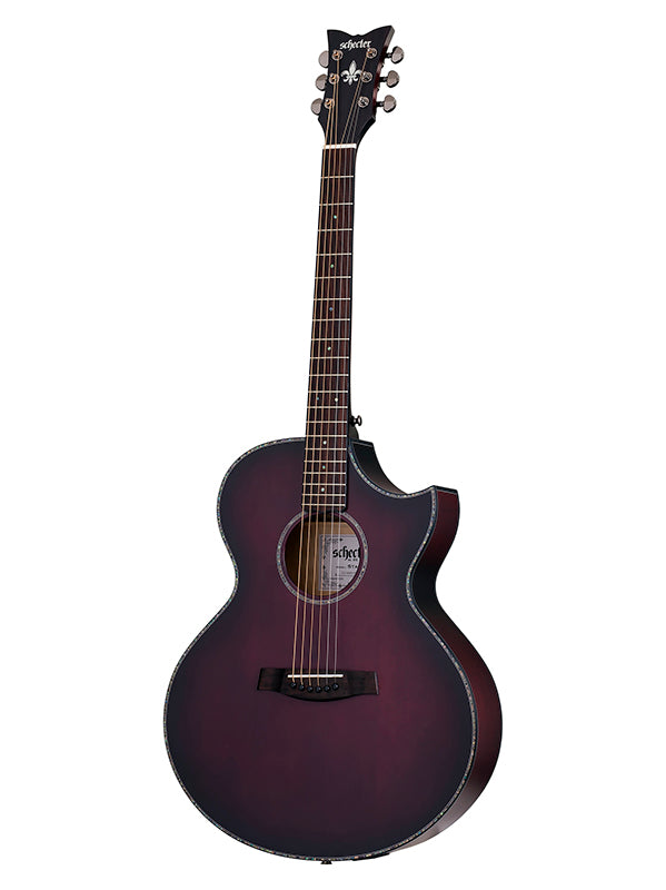 Schecter Acoustique Orleans Stage, preamp Fishman Isys - Vampyre Red Burst Satin