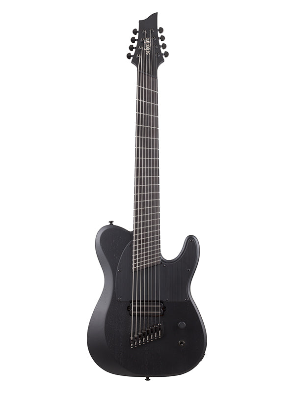 Schecter PT-8 Black multi-scale OPS - Satin Black Open Pore