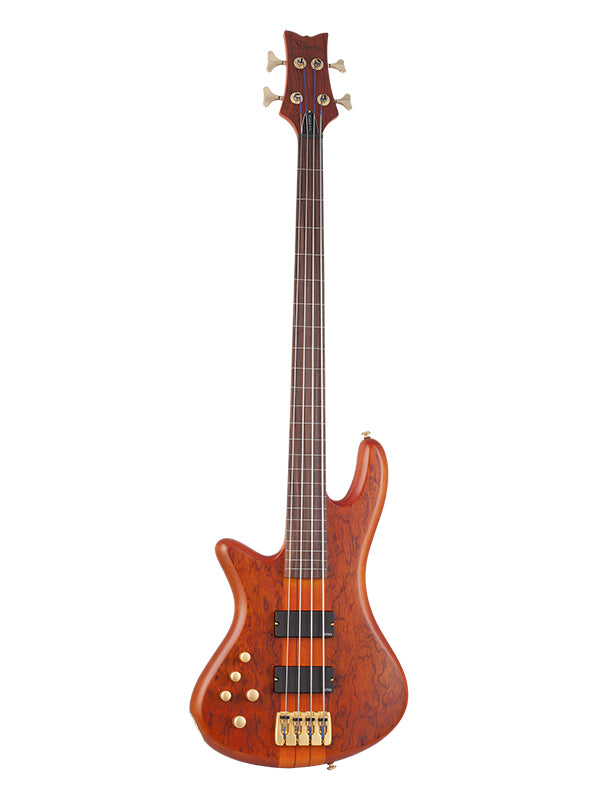 Schecter Stiletto Studio 4 Fretless, gaucher - Honey Satin