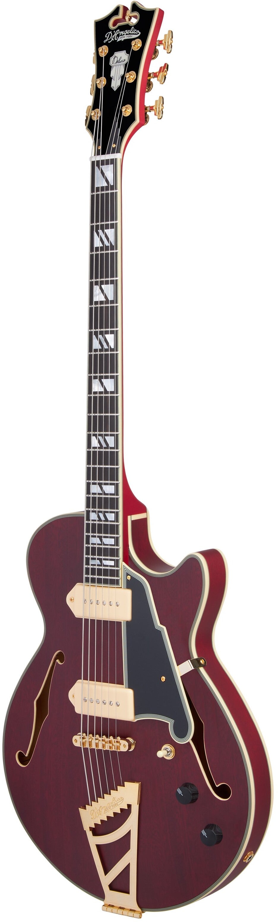 D'ANGELICO Deluxe SS Baritone Satin Trans Wine