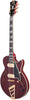 D'Angelico Deluxe SS Baritone Satin Trans Wine