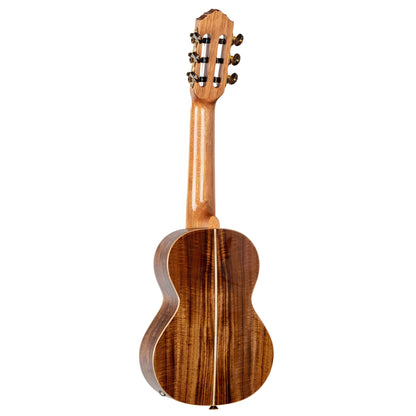 RGLE18ACA, EQ Ortega MagusUke, table acacia massif, fond & éclisses acacia, manche acajou (47 mm au sillet), housse luxe