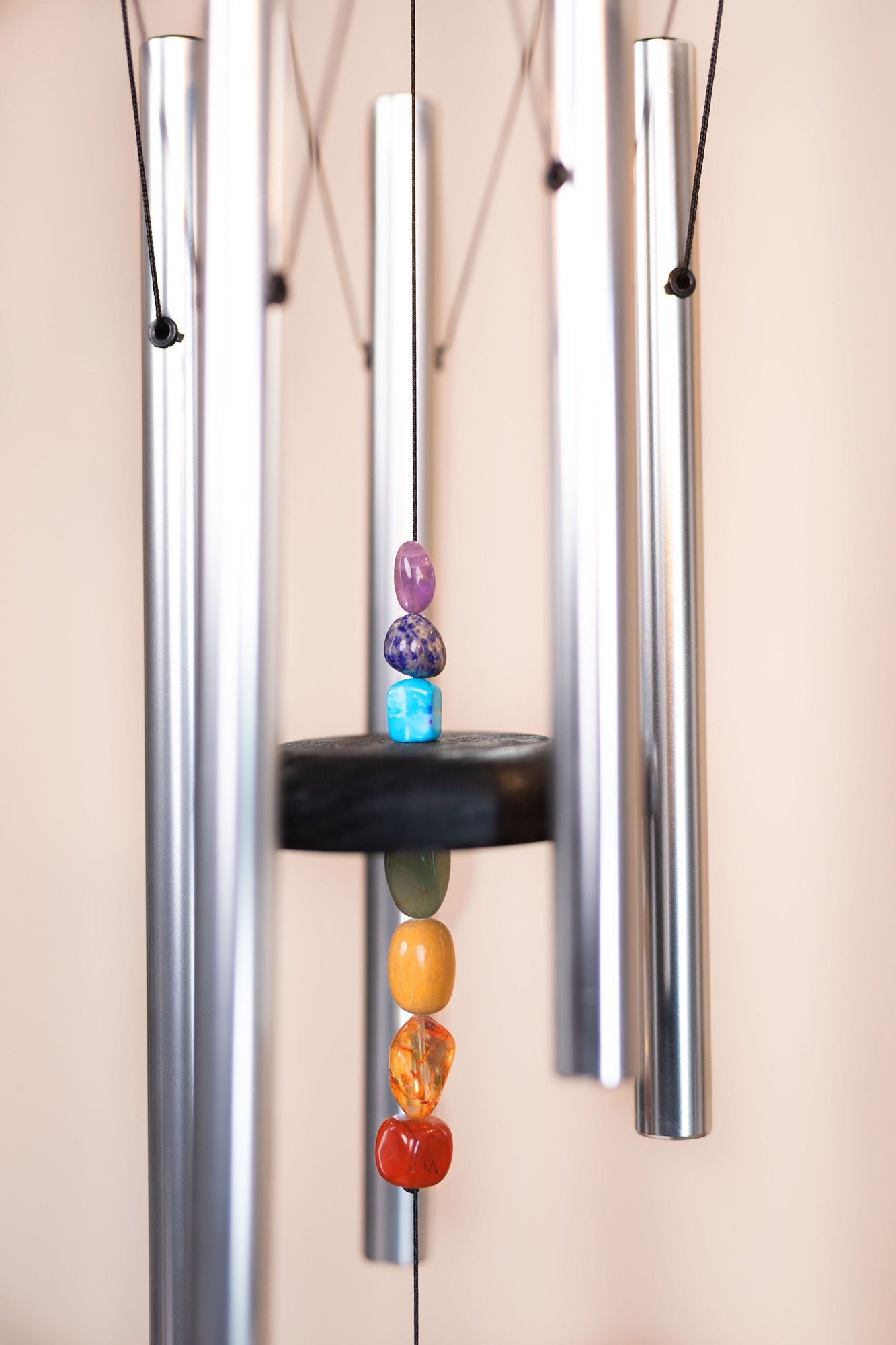 CHIMES SONIC ENERGY CHAKRA 25", ARGENT