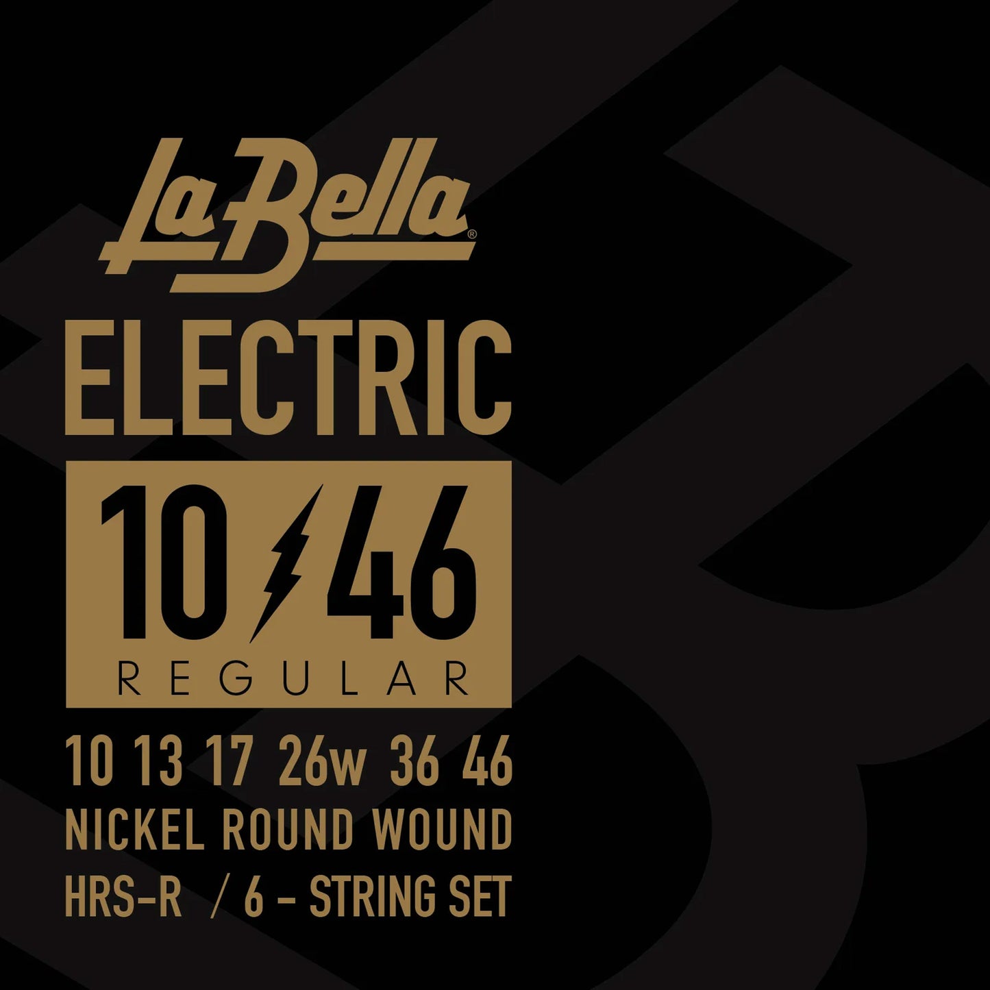 Jeu pour guitare électrique ELECTRIC, Regular (10-13-17-26W-36-46), acier plaqué nickel filé rond