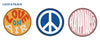 Ritter Set de 3 Badges Love & Peace