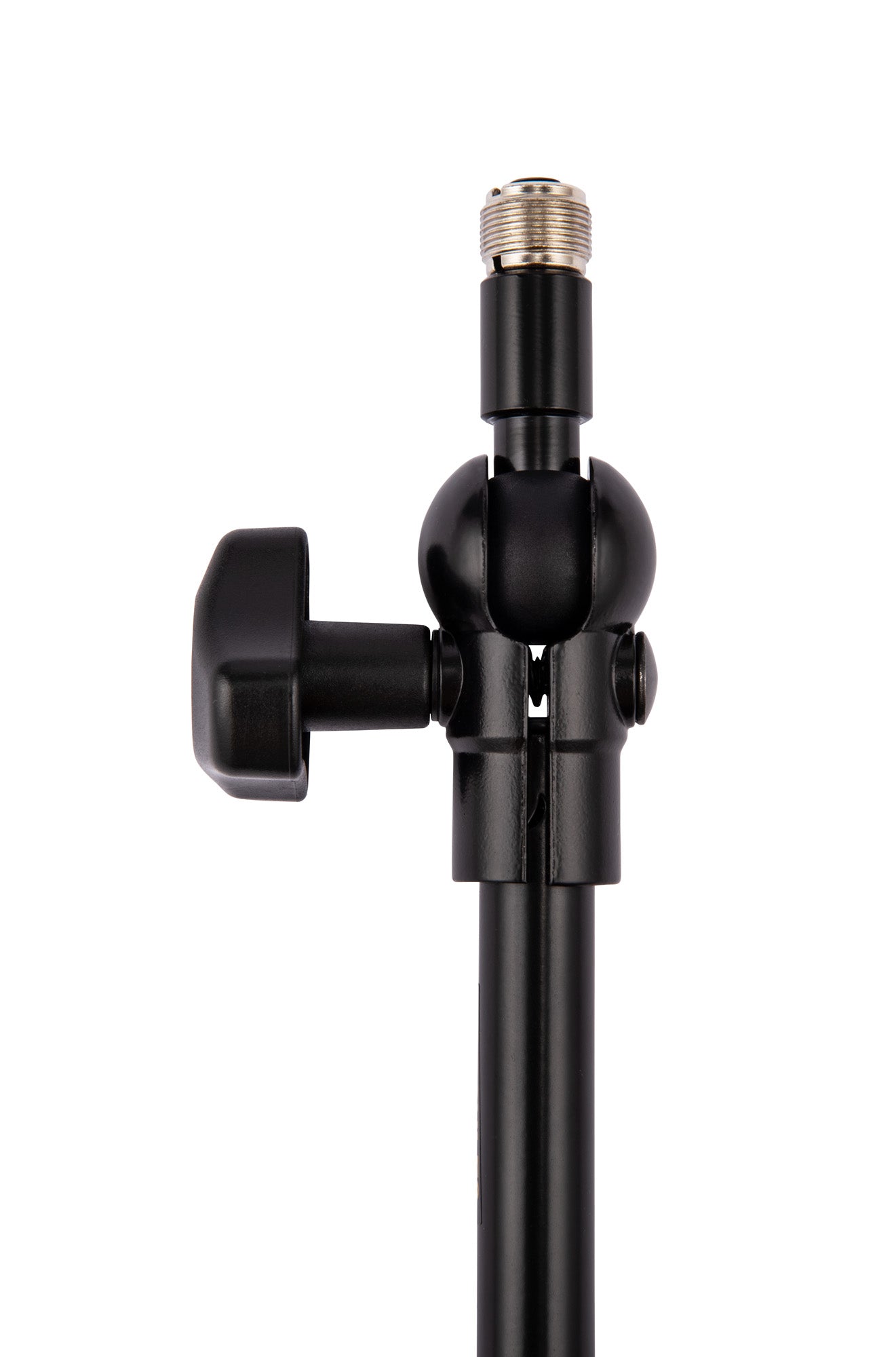 Support pour micro, attache sur pieds ronds ou carrés jusqu'à 3.5 cm d'épaisseur, noir