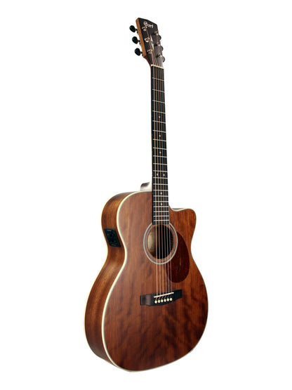 L100-OC, forme Orchestra Model pan coupé, table acajou massif, fond & éclisses acajou, EQ Fishman Presys II, naturel satiné