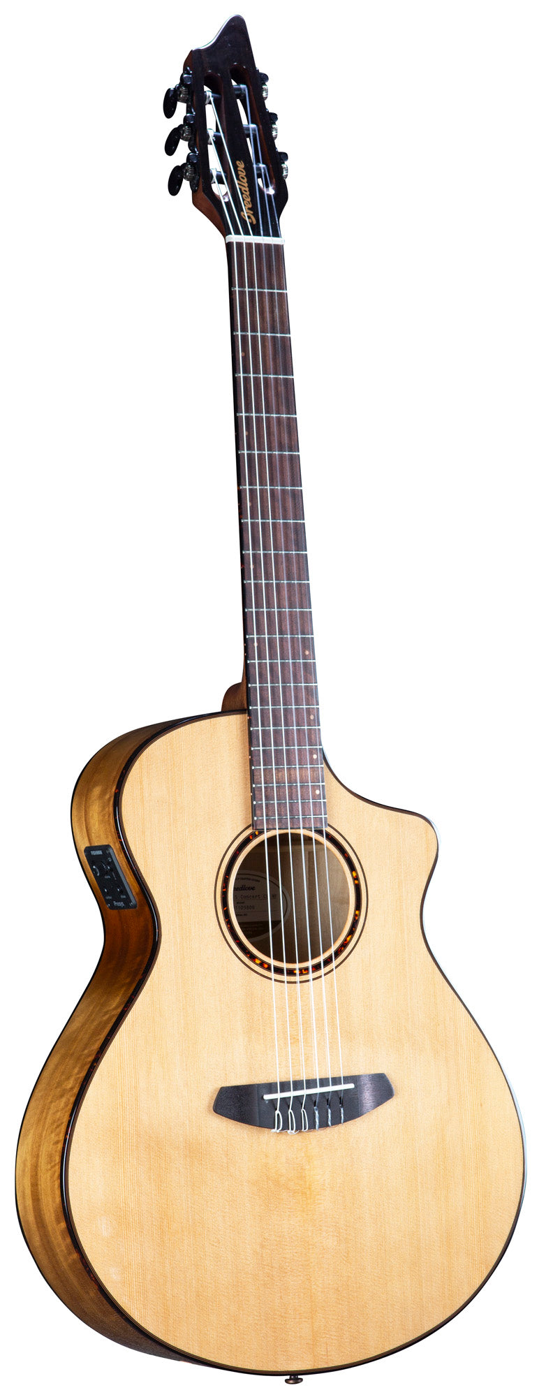 PURSUIT EXOTIC S CONCERT NYLON CE, table cèdre rouge massif, f/e myrtlewood, EQ Fishman Presys I, naturel brillant