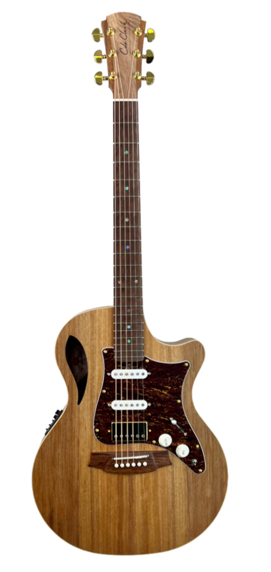 TRUE HYBRID Thinline, Grand Auditorium pan coupé, EQ 3 voix PG3, micros HSS, table blackwood massif, f/e blackwood massif, étui