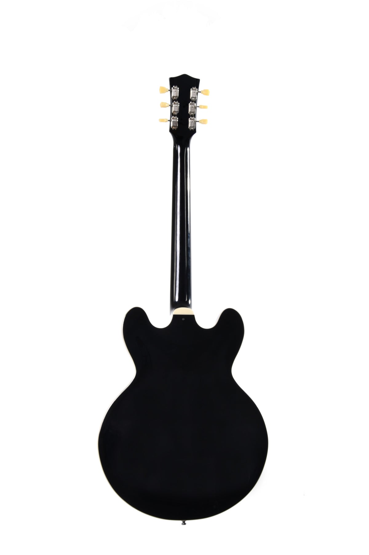 Modèle HBA-102P, Forme Semi-Hollow, table érable, f/e érable, touche palissandre, 2 micros P90 DogEar, noir brillant, soft case