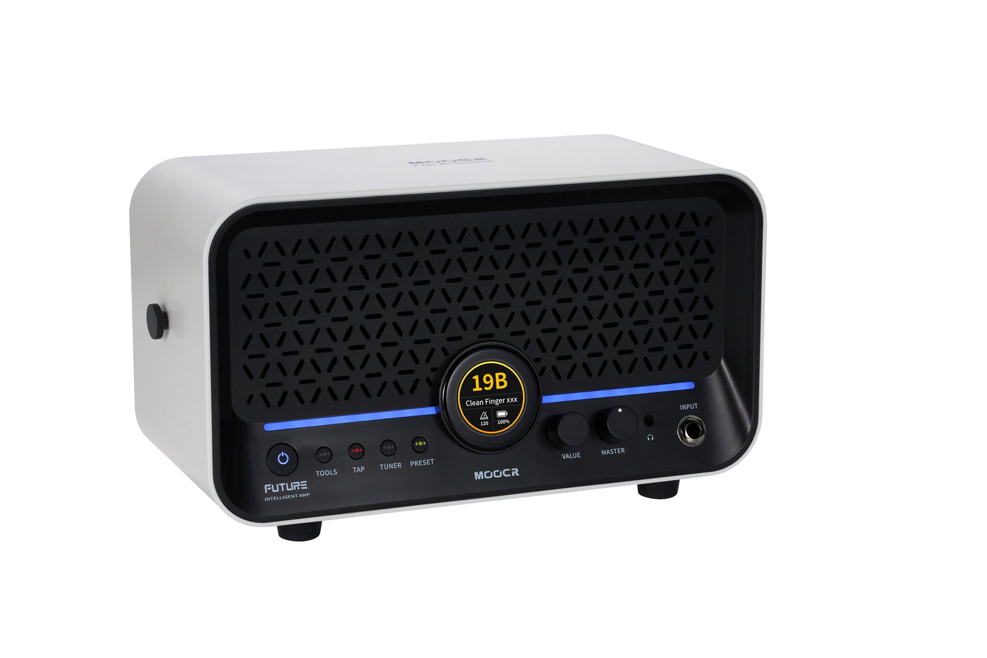 Ampli F15i Li, 15W, écran tactile, 55 modélisations d'amplis, 69 effets, batterie rechargeable, Bluetooth, USB-C, blanc