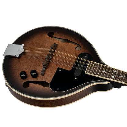 RMAE30, mandoline 8 cordes style A, micro simple, table épicéa, fond & éclisses érable, manche érable, whiskey burst satiné