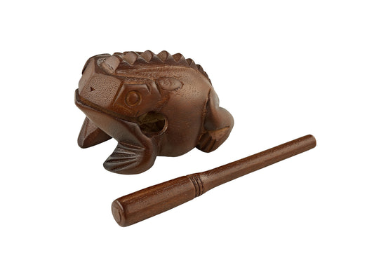 Frog guiro, en forme de grenouille, naturel