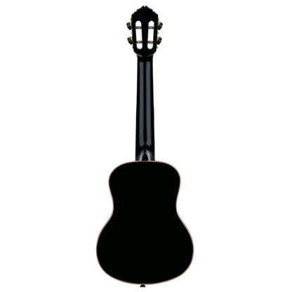 RUOX-TE, modèle Ténor, table épicéa, fond & éclisses acajou, manche acajou, housse luxe, noir brillant