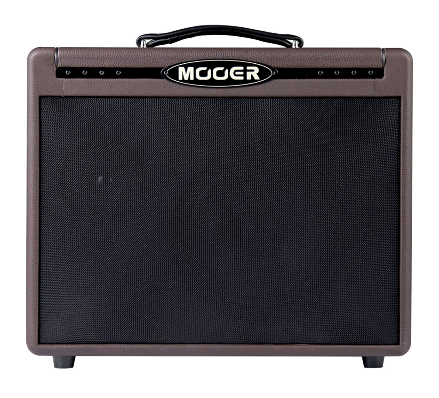 Ampli SD50A, 50W Class D, HP 8" FRFR + HP 1", deux canaux, 10 presets, effets numériques individuels, looper 150 secondes, brun