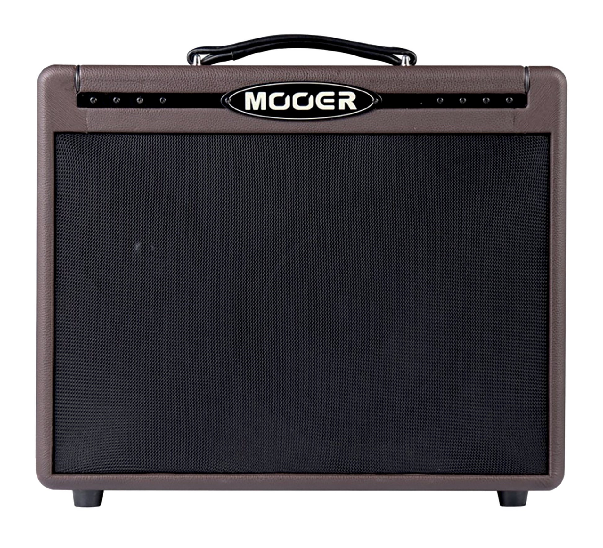 Ampli SD50A, 50W Class D, HP 8" FRFR + HP 1", deux canaux, 10 presets, effets numériques individuels, looper 150 secondes, brun