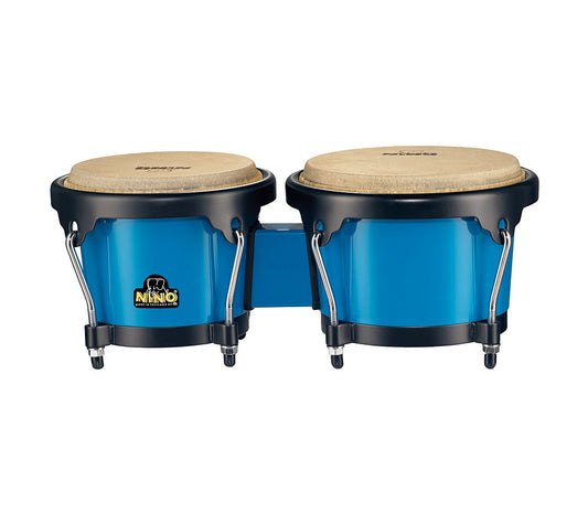 Bongos Plus 6.5 & 7.5", plastique ABS, peaux buffle sélectionnées, cercles arrondis noirs, bleu