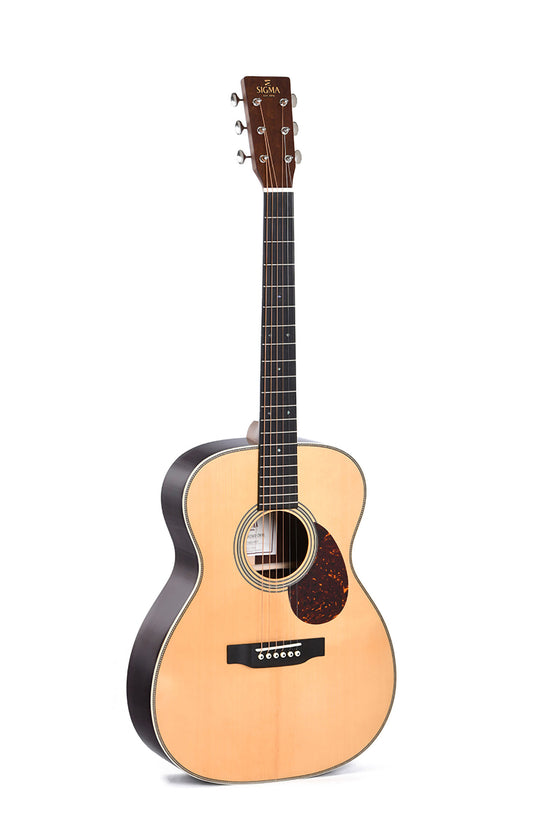 Modèle SOMR-28M, Orchestra Model, table épicéa massif, f/e palissandre massif, touche & chevalet ébène, soft case, nat. brillant