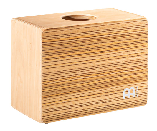 Boxito Meinl série Bongo/Cajon en zebrano exotique et bouleau baltique, instrument réversible 1 côté bongo et 1 côté cajon