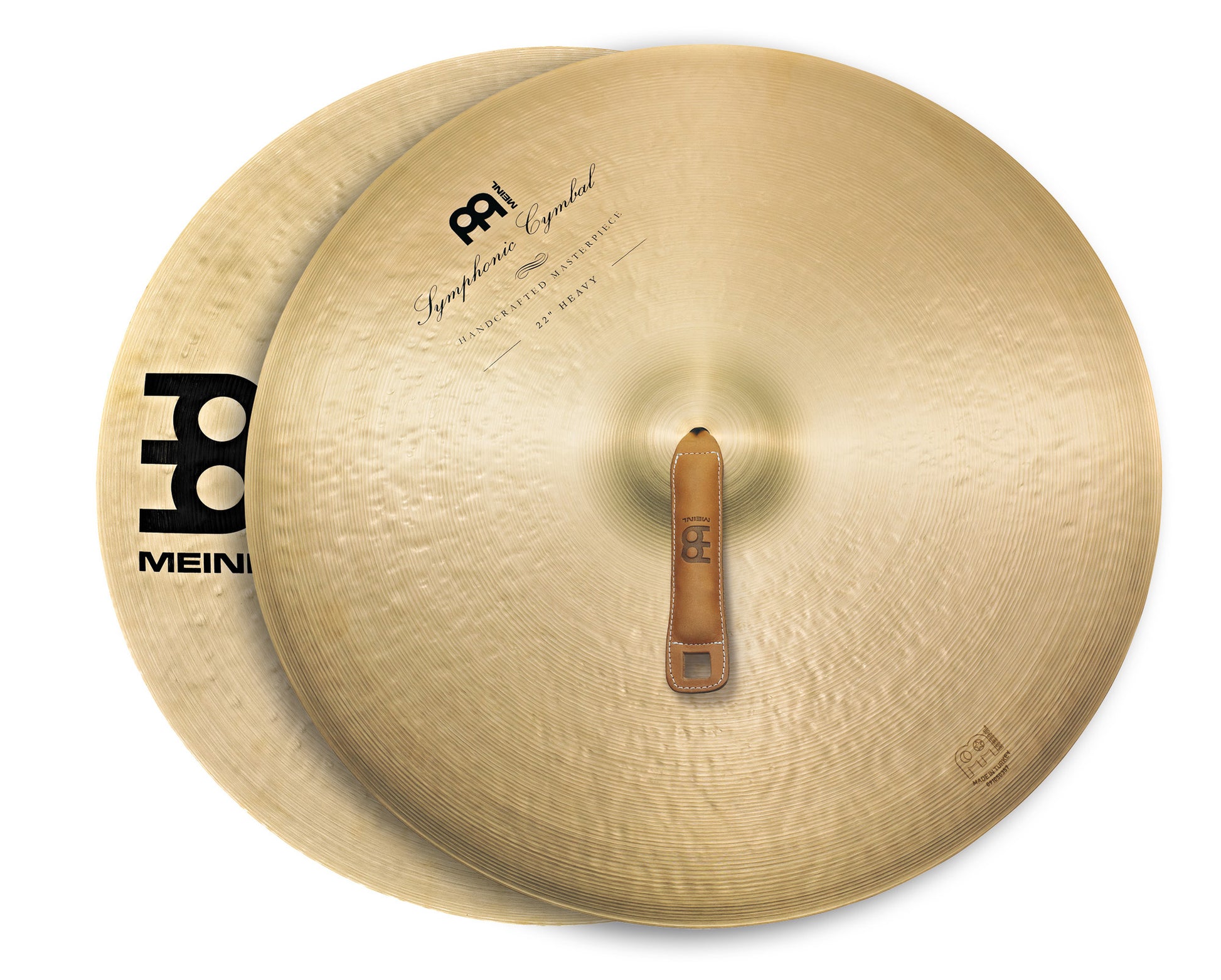 Paire de cymbales symphoniques 22", Heavy, Alliage bronze B20, Martelées à la main, Finition traditionnelle