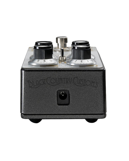 Pédale boost STEELPARK, 3 modes, jusqu'à 30dB de gain, switch silencieux, boitier métal, blanc et or