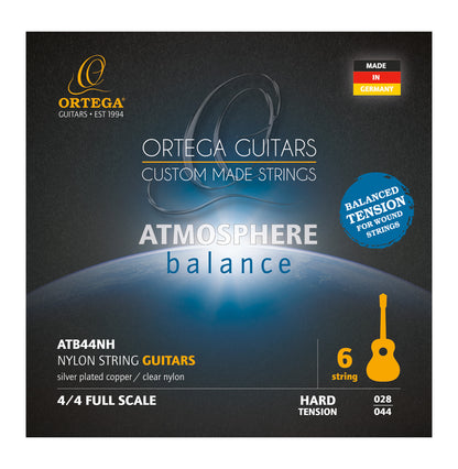 Jeu pour guitare classique ATMOSPHERE BALANCE, cuivre plaqué argent/nylon, tensions équilibrées des cordes filées, tension forte