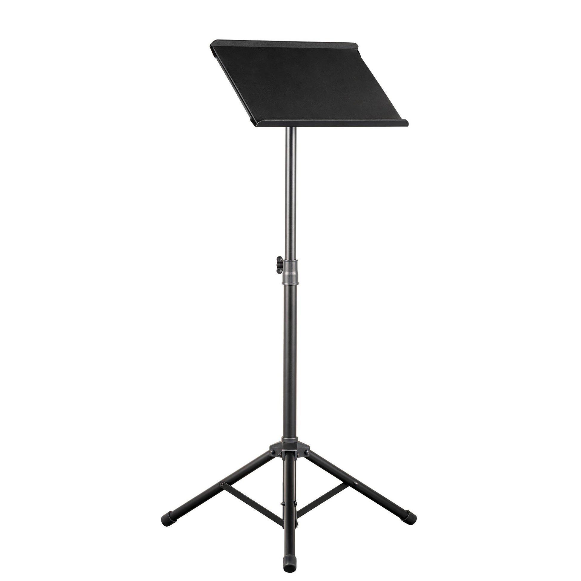 Table ordinateur jusqu'à 16", plateau rembourré haute adhérence, trépied double embase, hauteur réglable, noir
