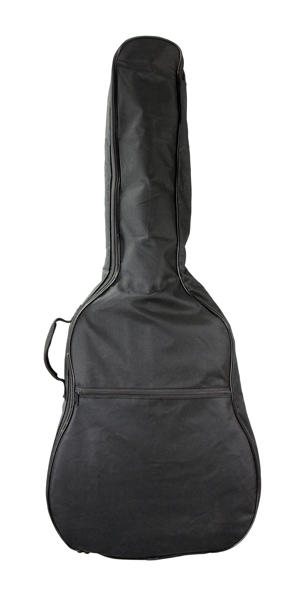 Housse guitare classique 1/2, rembourrée 5 mm, poignée, courroies réglables, renfort à la base, poche extérieure, noir