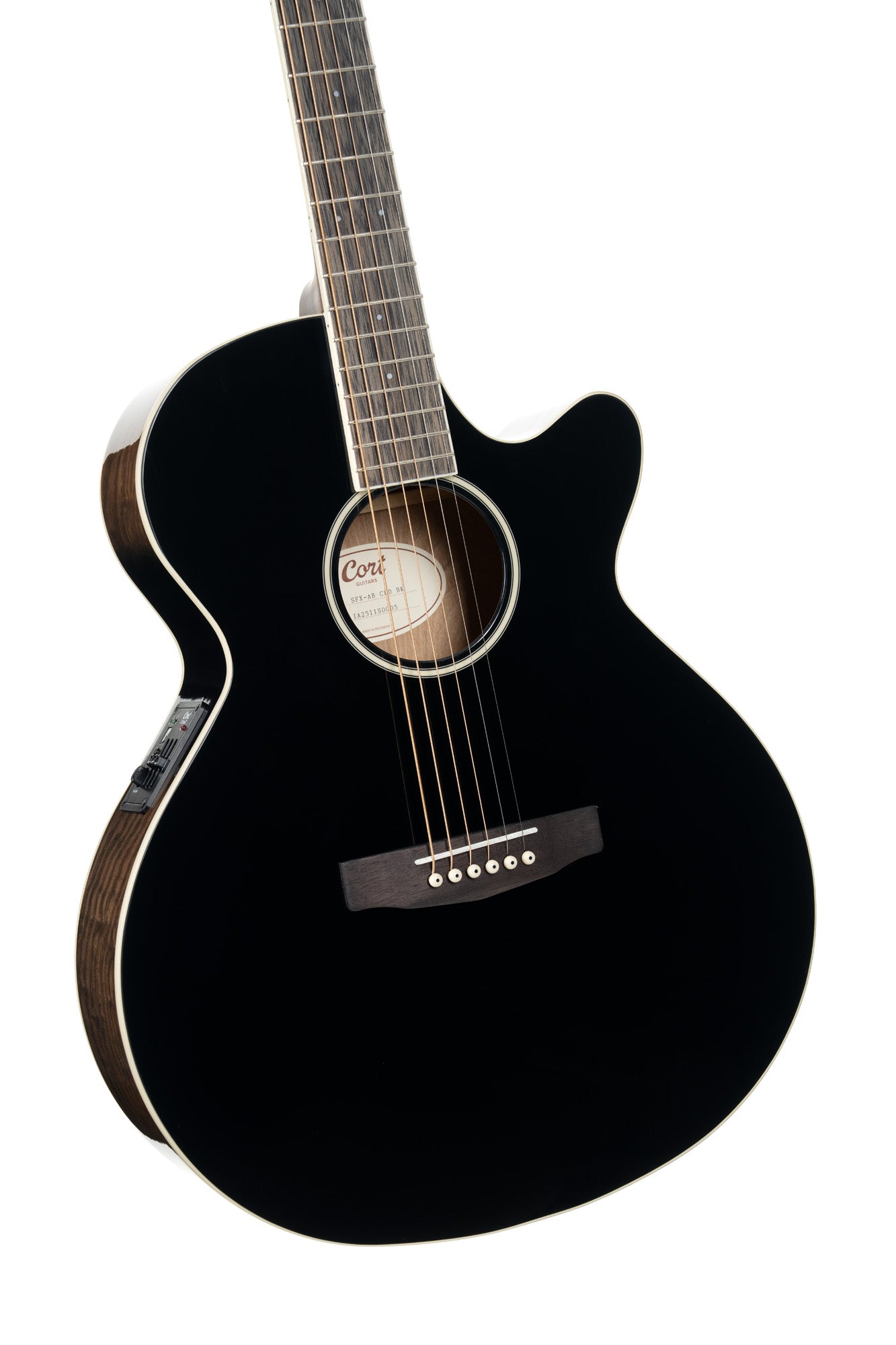 CORT EX-SFX-ASHBK GUITARE EXOTIC SFX ASH BURL NOIRE