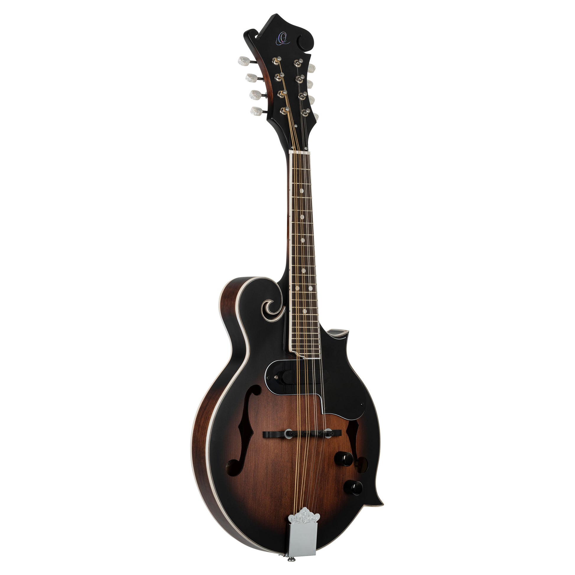 RMFE30, mandoline 8 cordes style F, micro simple, table épicéa, fond & éclisses érable, manche érable, whiskey burst satiné