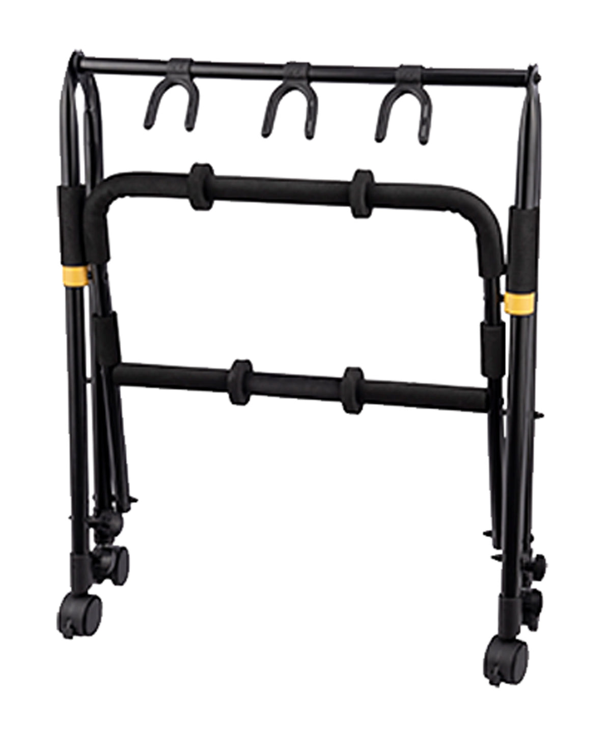 Rack 3 guitares, idéal pour la scène, mise en place et transport faciles, roulettes, 3.6 kg