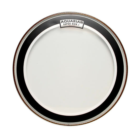 Peau Super-Kick I 18", 1 pli médium (0.25mm), atténuateur flottant, transparente