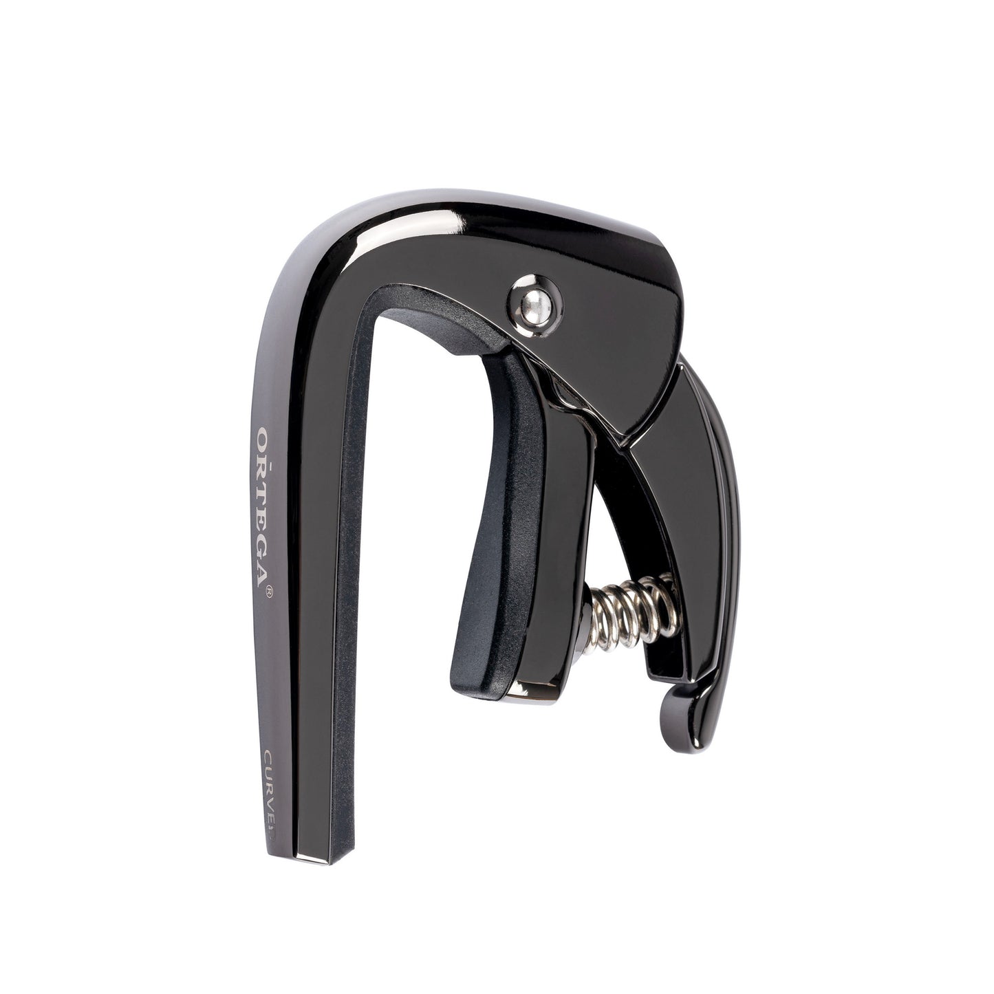 Capodastre pour guitare touche bombée jusqu'à 52 mm de largeur, système Quick-lock, noir chromé