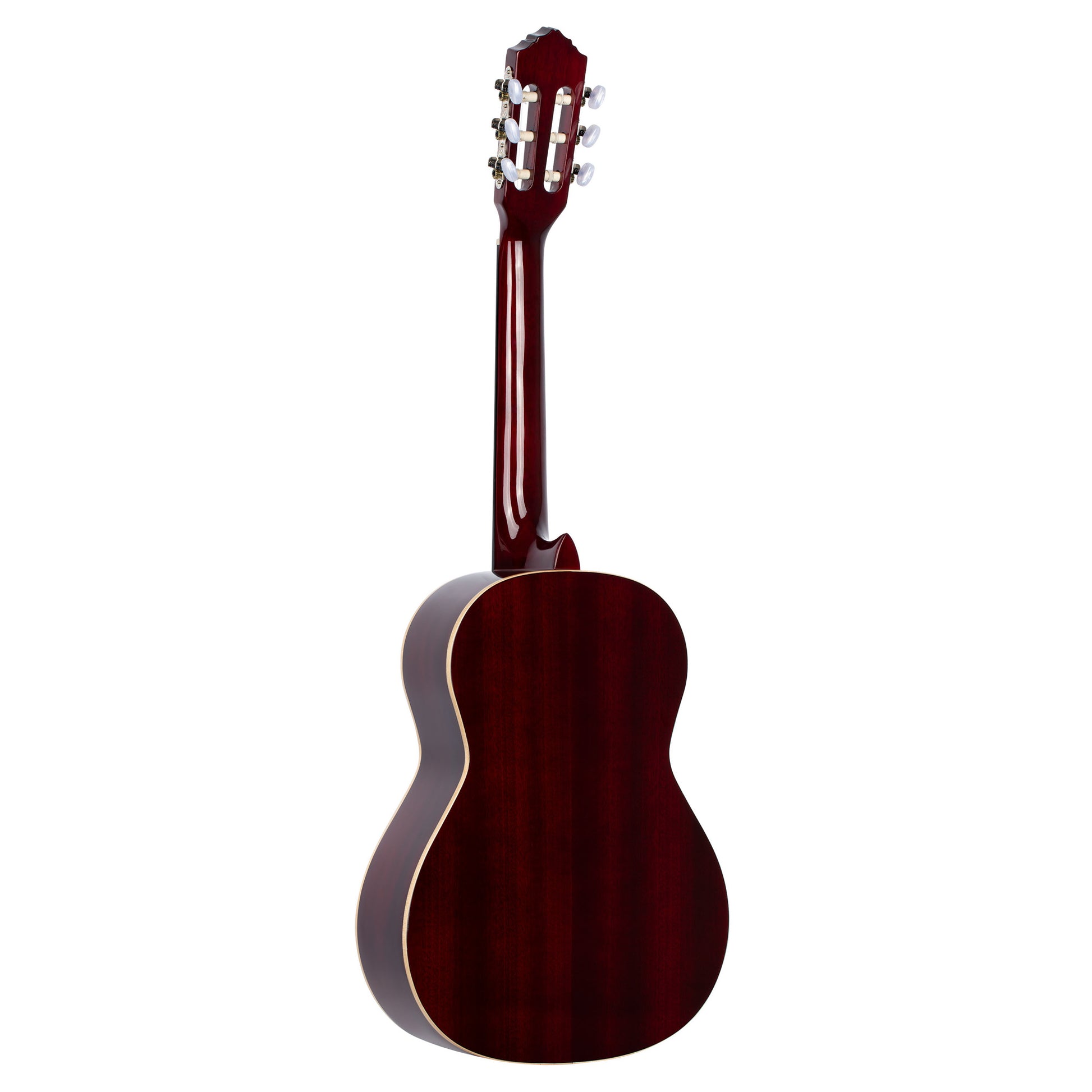R121-3/4, table épicéa, fond & éclisses acajou, manche acajou (sillet 45 mm), housse, bordeaux brillant