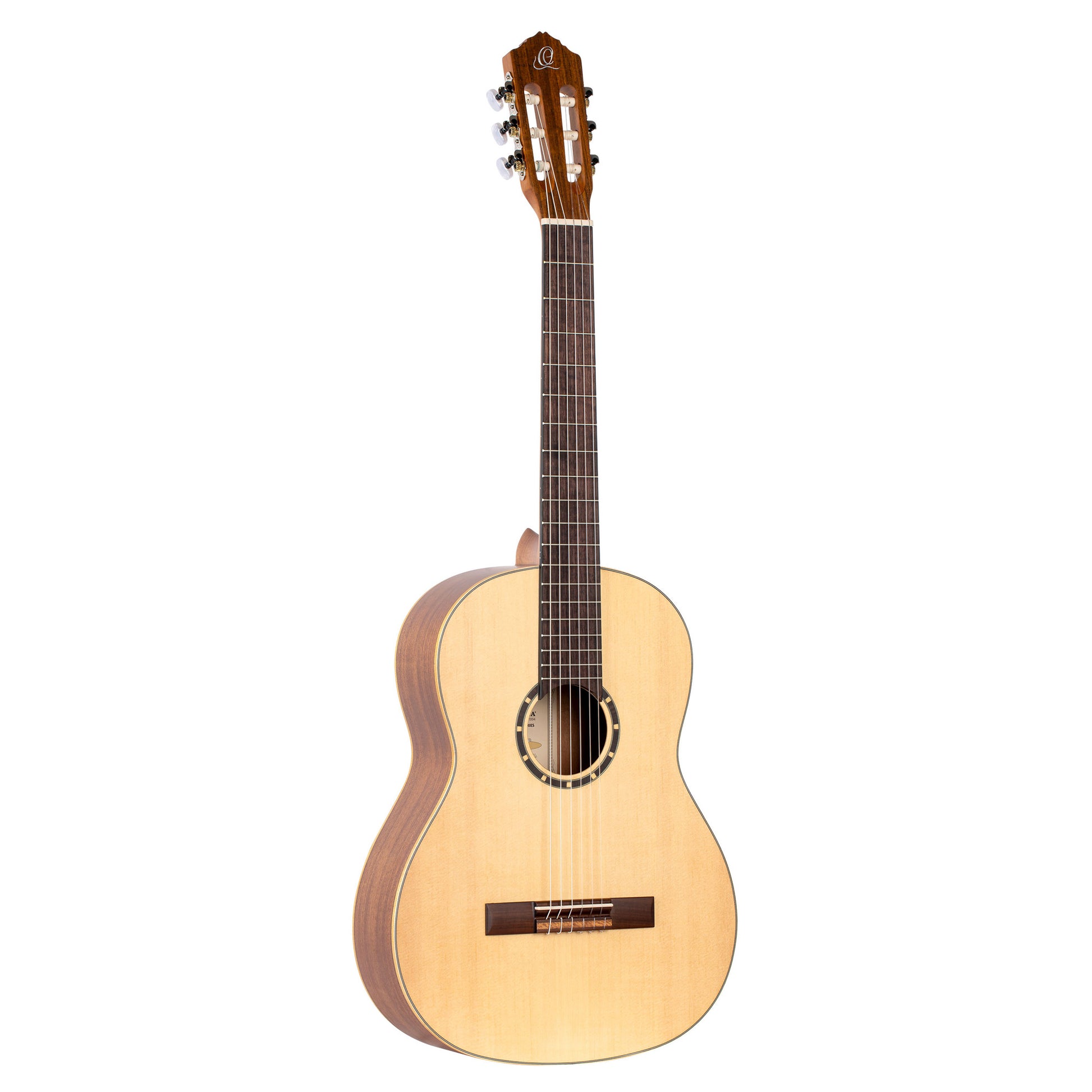 R121, table épicéa, fond & éclisses acajou, manche acajou, sillet 52 mm, housse, naturel satiné