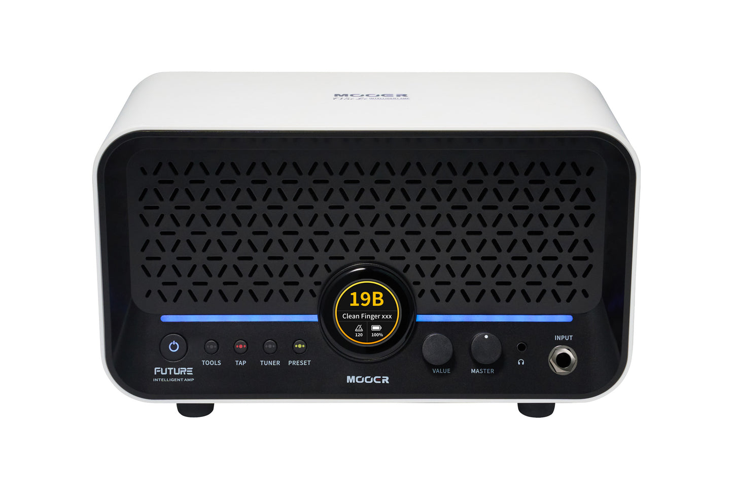 Ampli F15i Li, 15W, écran tactile, 55 modélisations d'amplis, 69 effets, batterie rechargeable, Bluetooth, USB-C, blanc