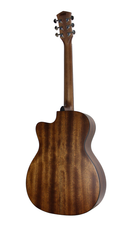 PURE-OCMF, forme OM pan coupé, table acajou massif, f/e acajou massif, EQ Fishman Sonitone, Naturel Satiné