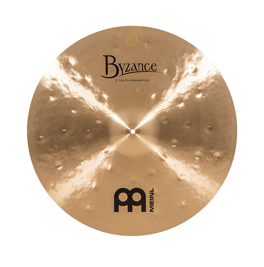 CRASH MEINL BYZANCE 22" TRADITIONAL, EXTRA THIN, ALLIAGE BRONZE B20, MARTELÉE A LA MAIN, FINITION TRADITIONNELLE