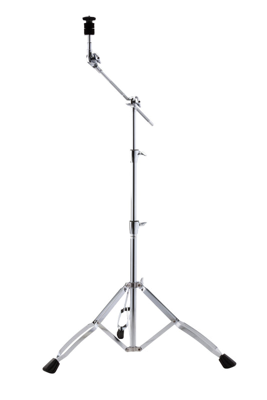 Support cymbale perche Venus, tilter avec ajustement par paliers, réglage hauteur à 2 niveaux, double embase, chrome