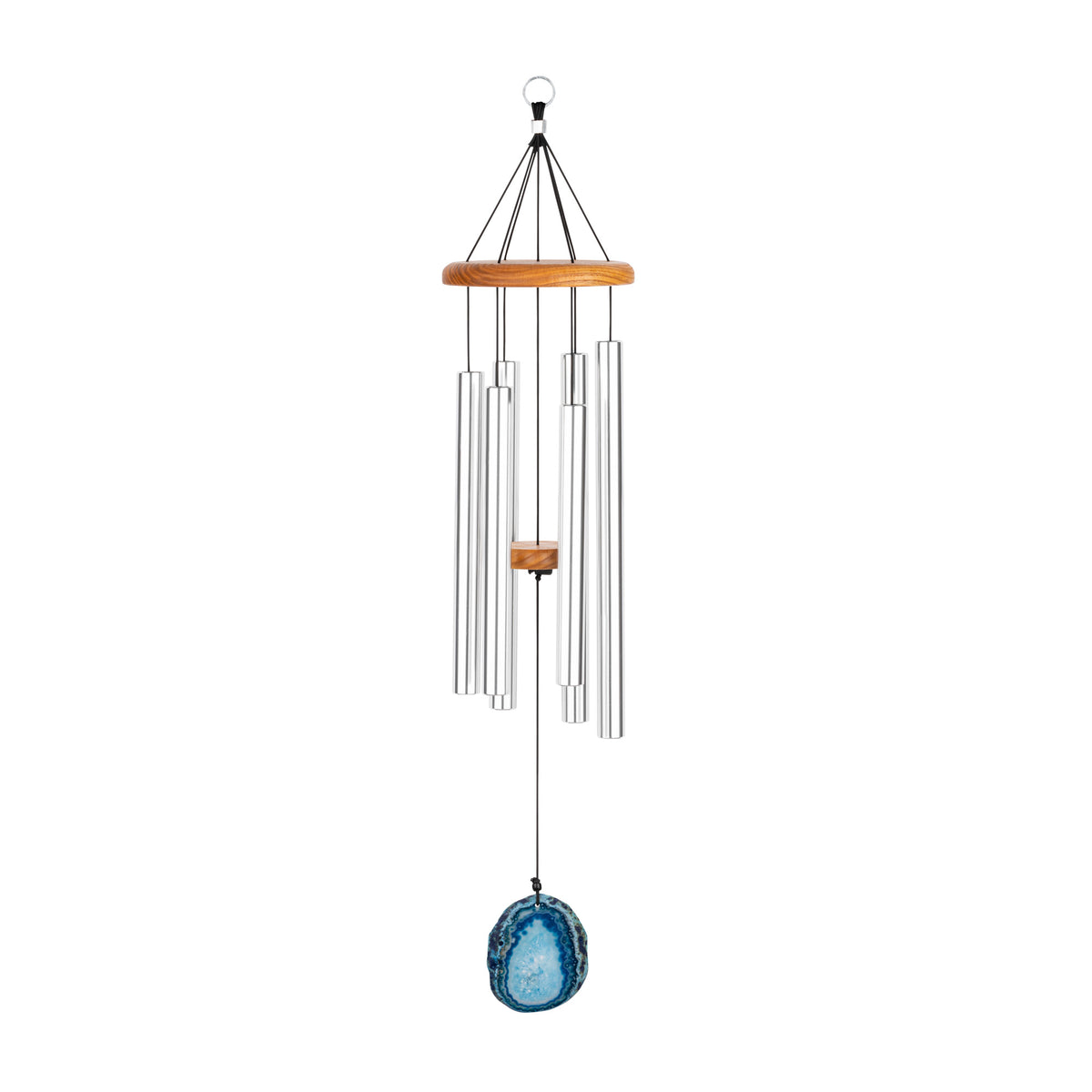 CHIMES SONIC ENERGY AGATE 29", ARGENT