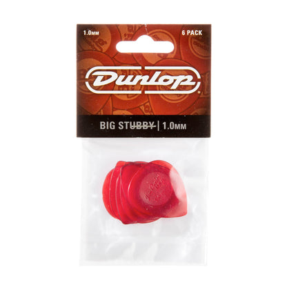 Sachet de 6 médiators Big Stubby 100 (rouge)