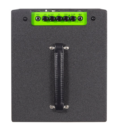 Ampli basse 200W RMS, HP 1x 10", EQ 3 bandes, contrôle du Gain, sortie DI, sortie casque, finition noir
