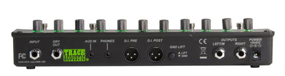 Pédalier d'effets et préampli acoustique, EQ 3 bandes, Notch, reverb, delay, chorus, rétroéclairé, accordeur, finition noir