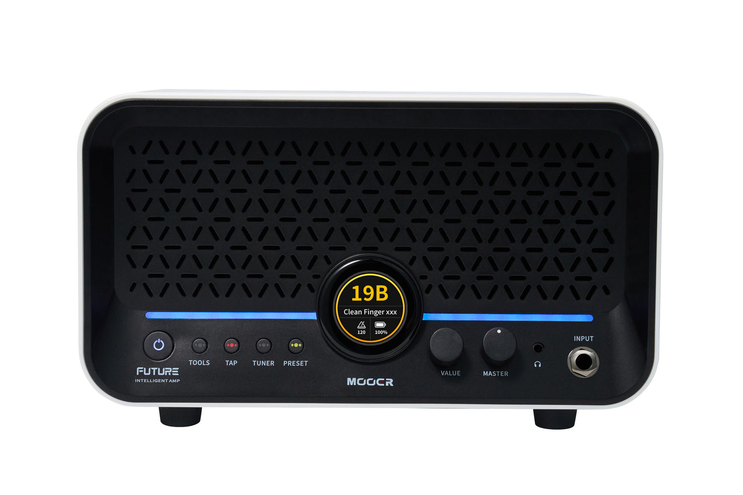 Ampli F15i Li, 15W, écran tactile, 55 modélisations d'amplis, 69 effets, batterie rechargeable, Bluetooth, USB-C, blanc