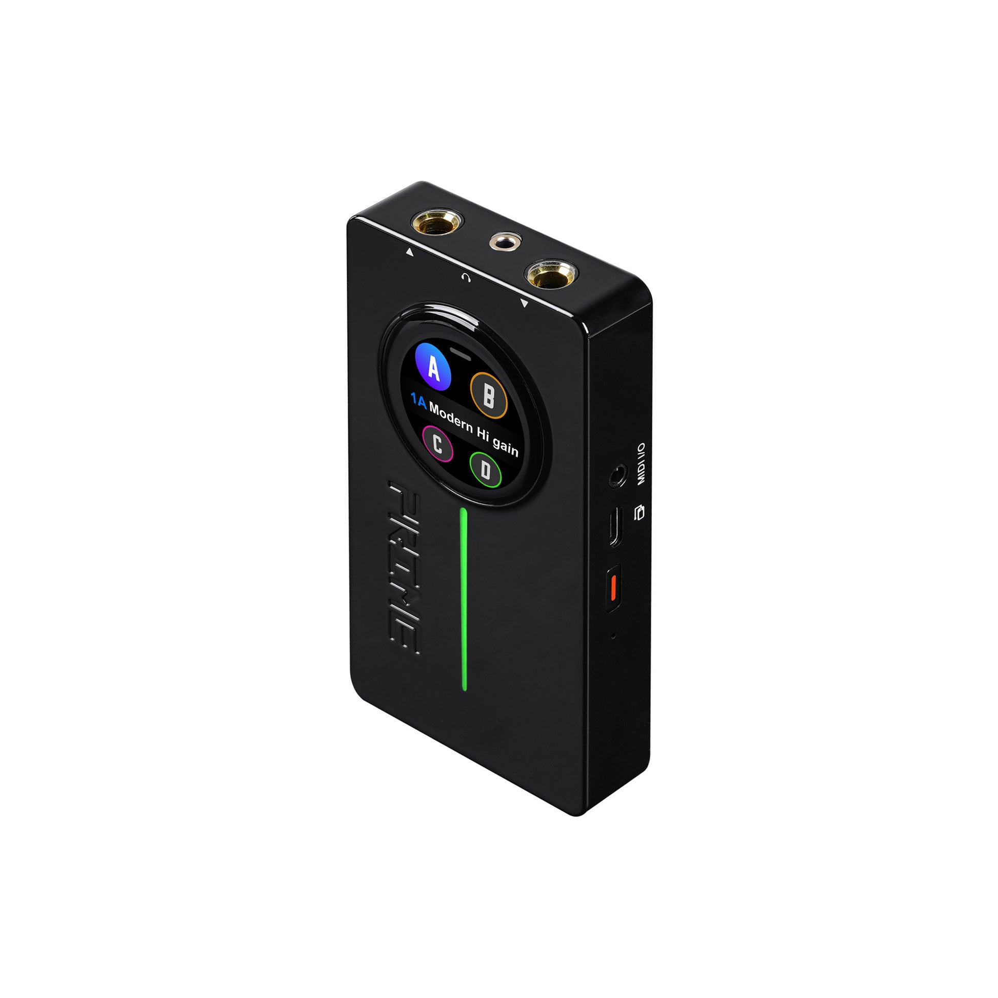 Interface PRIME P2, pour guitare électrique, écran tactile, technologie MNRS de modélisation d'amplis et d'effets, noir