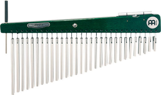 Chimes Luis Conté 60 barres, double rangs, alliage aluminium anodisé argenté, hautes fréquences, vert